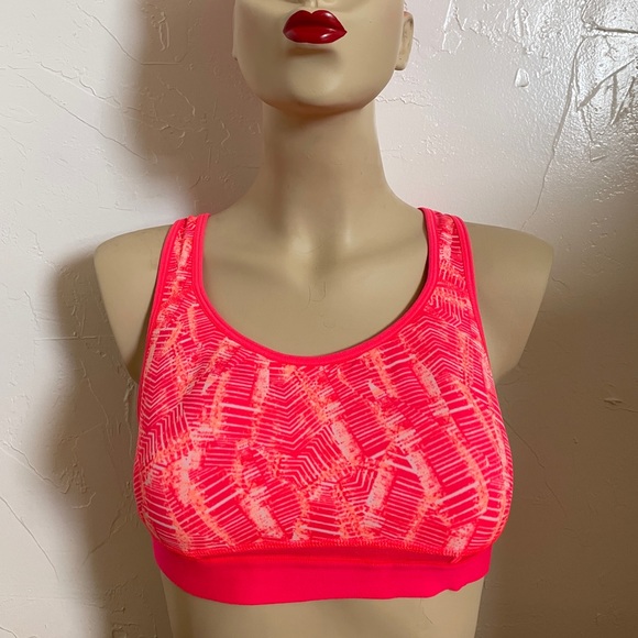 C9 by CHAMPION NWOT Tropical NEON Coral SPORTS BRA - Picture 4 of 9